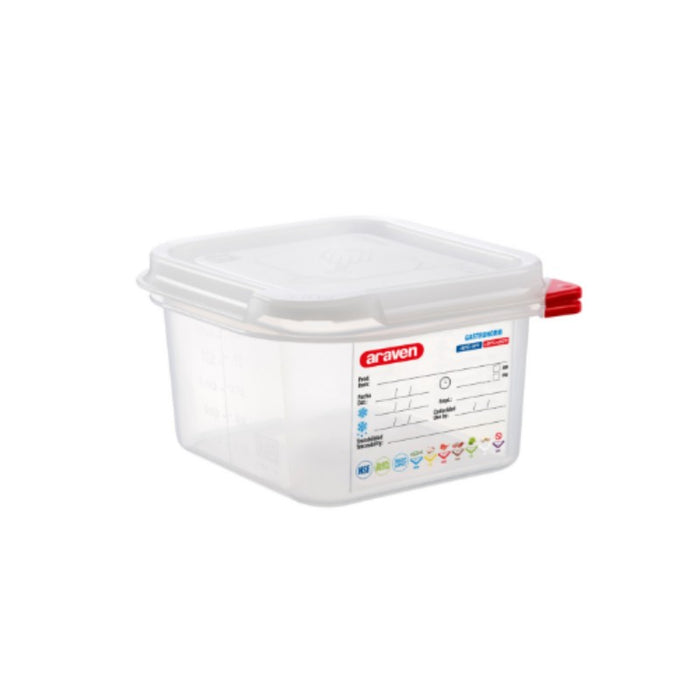 Araven Sixth Size (1/6) Gastronorm Food Storage Container - (Click for sizes)