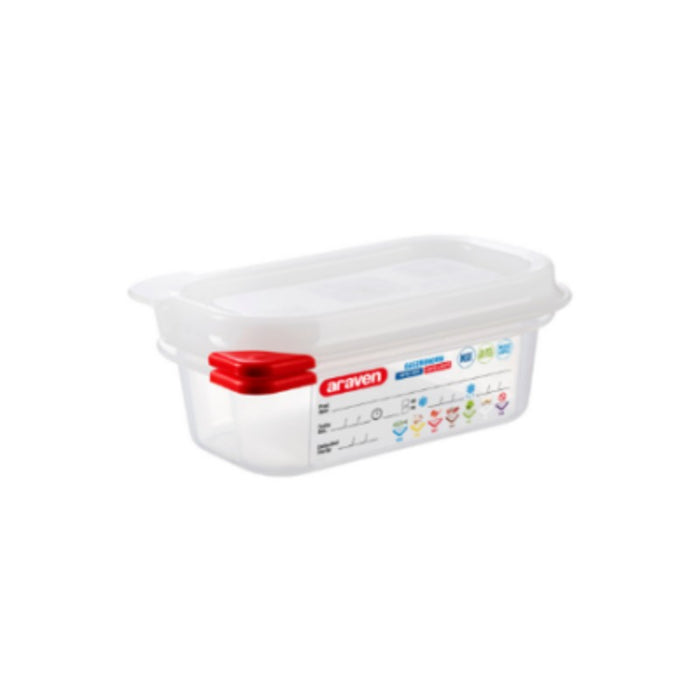 Araven Ninth Size (1/9) Gastronorm Food Storage Container - (Click for sizes)