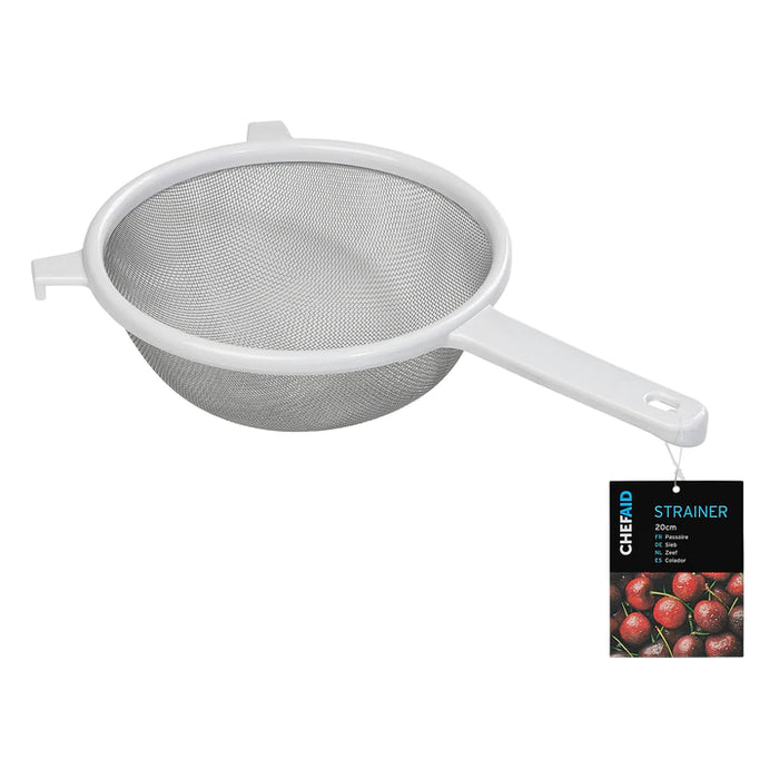 Plastic Bowl Sieve With Stainless Steel Mesh (20cm)