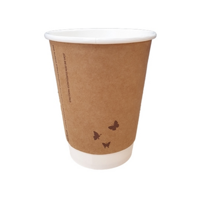 Compostable Double Wall Kraft Hot Cup 12oz