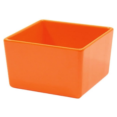 Straight Wall Orange Melamine Bowl 5x5x3" (12.7x12.7x7.6cm)