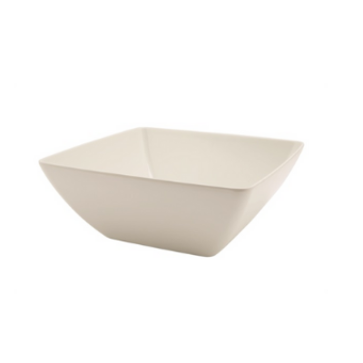 White Melamine Curved Square Bowl 10.3" (26.2cm)