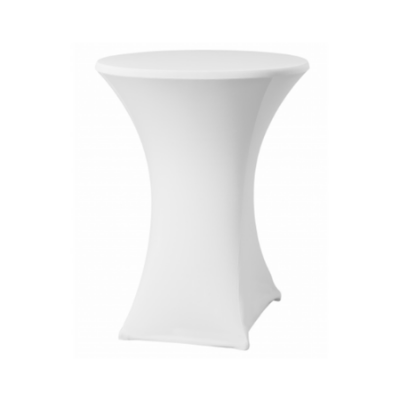 Spandex White Table Cover For Zown Cocktail Table 31.5x33.5" (80-85cm)