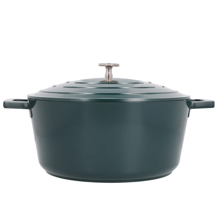 MasterClass Cast Aluminium Casserole Dish, 5L, Hunter Green