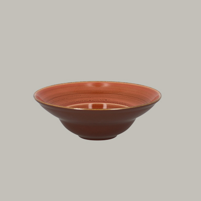 Twirl Extra Deep round plate - Coral Red 23cm / 33cl