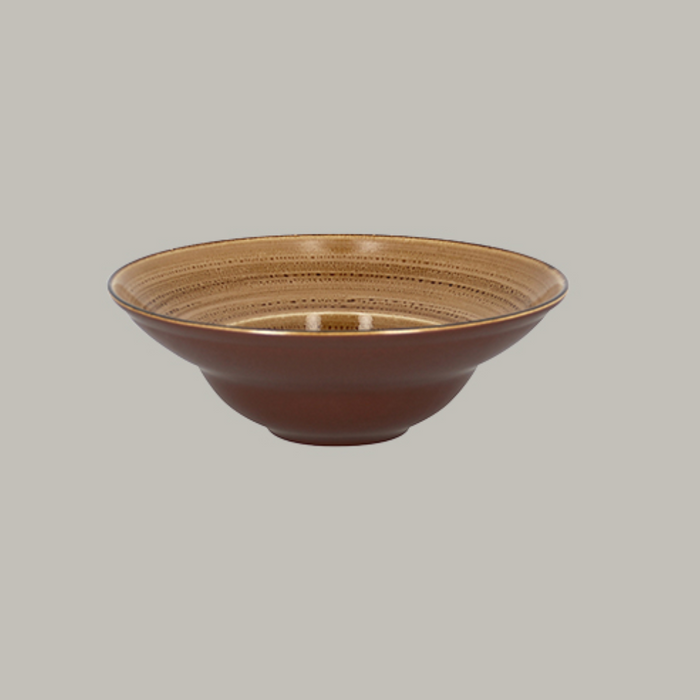 Twirl Extra Deep Round Plate - Shell Brown 23cm