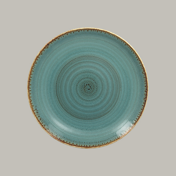 Twirl Flat Coupe Plate, 31cm Lagoon Blue