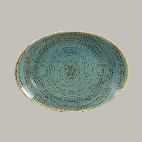 Twirl Oval platter - lagoon 32 x 23cm