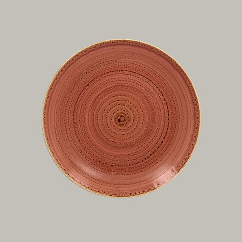 Twirl Flat coupe plate - Coral 29.3 cm