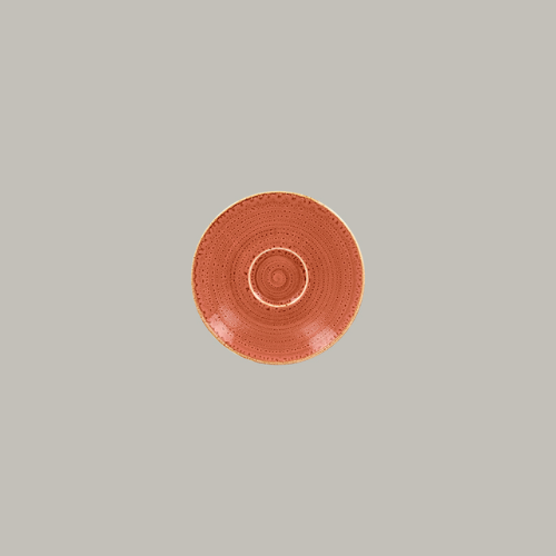 Twirl Saucer for coffee cup - coral 17cm