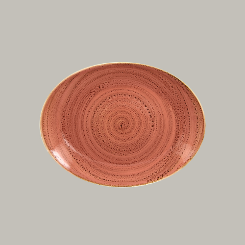 Twirl Oval platter - coral