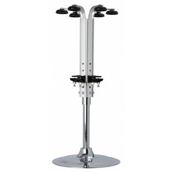 Rotary Stand Free Standing 6 Bottle Silver