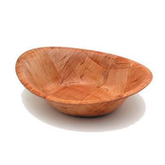 Oval Woven Wooden Bowl, Ideal For Sides/Bar Food