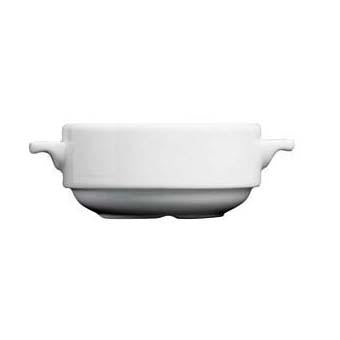 Genware White Handled Soup Bowl