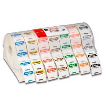 Day Label Dispenser With Removable Labels