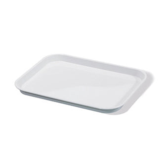 white plastic display tray