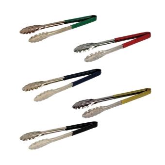 Colour Coded Tongs With Nylon Handle