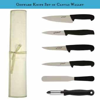 Genware Nylon Handled 7 Piece Knife Set & Wallet