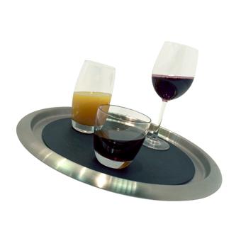 Elia Stainless Steel Tray With Non Slip Silicone Insert