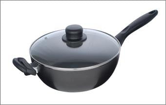 Bronze Frypan With Lid Non Stick