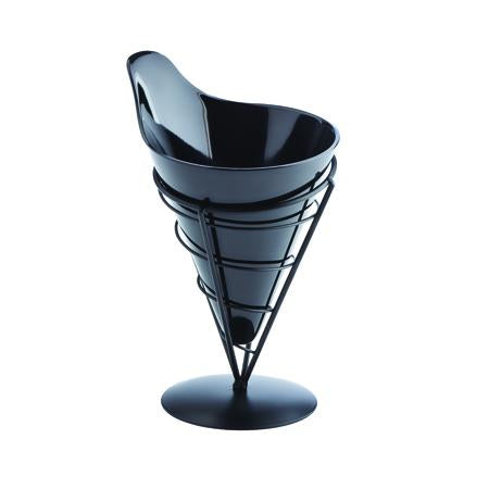 Cone Holder Melamine Inserts 18 cm Black