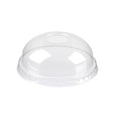 Domed Lid With Straw Hole For 95mm Smoothie Cups