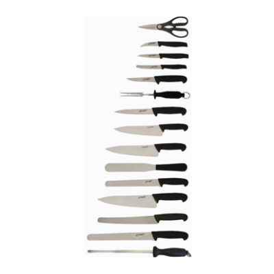 Genware Nylon Handled 15 Piece Knife Set & Case