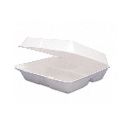 White HP4 Meal Box 9.8x7.9x3" (25x20x7.5cm)