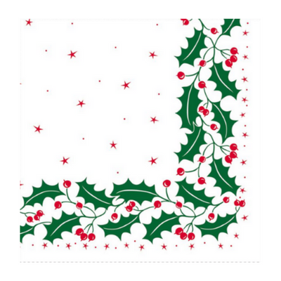 Holly & Ivy Napkin 2ply 33x33cm