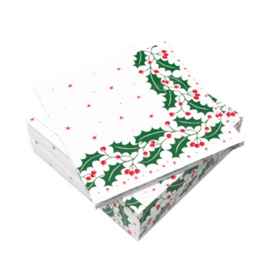 Holly & Ivy Napkin 2ply 40x40cm