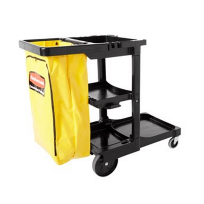 Janitor Cart - Black Rubbermaid