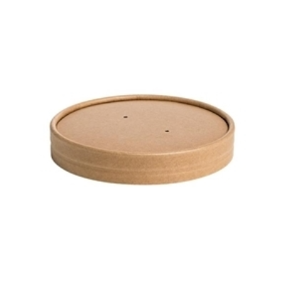 Kraft Compostable Lid for 8oz/12oz Soup Containers