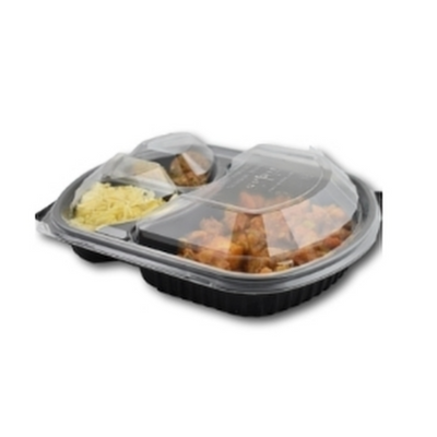 Lids For Microwaveable Container 3 Compartment 36oz