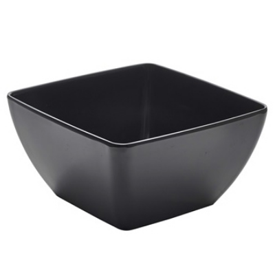 Melamine Curved Square Black Bowl