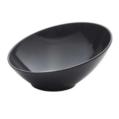 Melamine Black Slanted Bowl