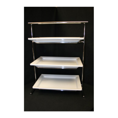 Paderno 3 Tray Buffet Stand, Chrome Plated
