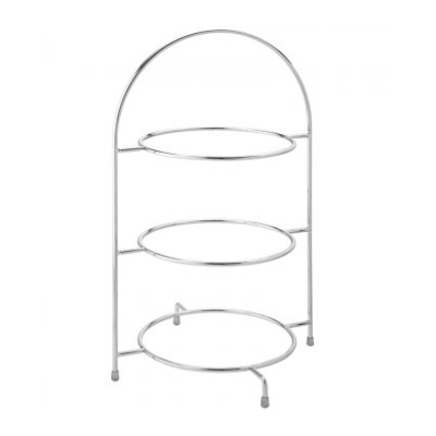 Stainless Steel 3 Tier Cake Stand For Plates 10" (25.4cm)