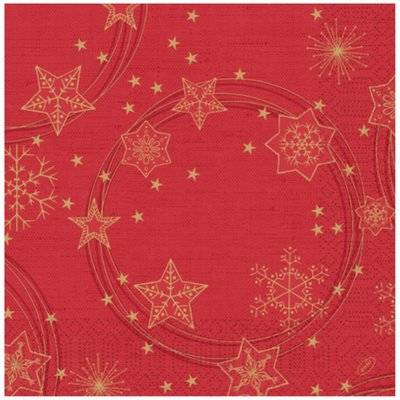 Star Shine Red Tissue Napkin 3-ply 40x40cm