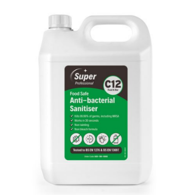 Super Professional Food Safe Anti Bacterial Sanitiser 5L