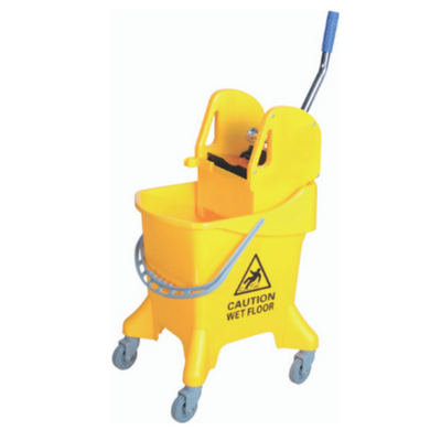 Yellow Mobile Mop Bucket & Wringer 31L